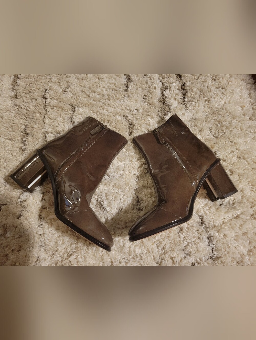 Tory Burch Brooke Patent Leather Ankle Booties Size 7.5